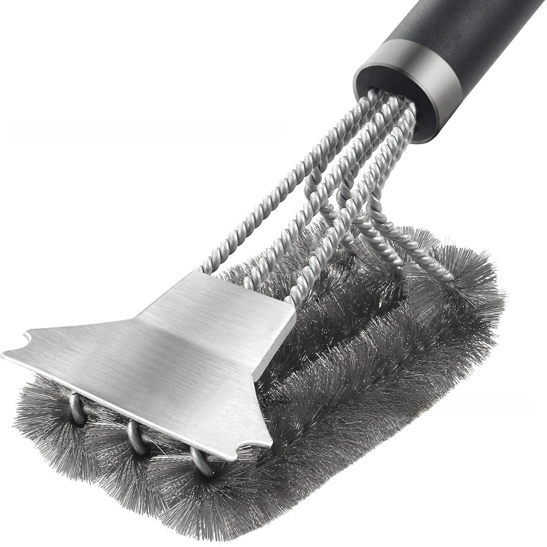 Stainless Steel Three-Head BBQ Grill Cleaning Brush
