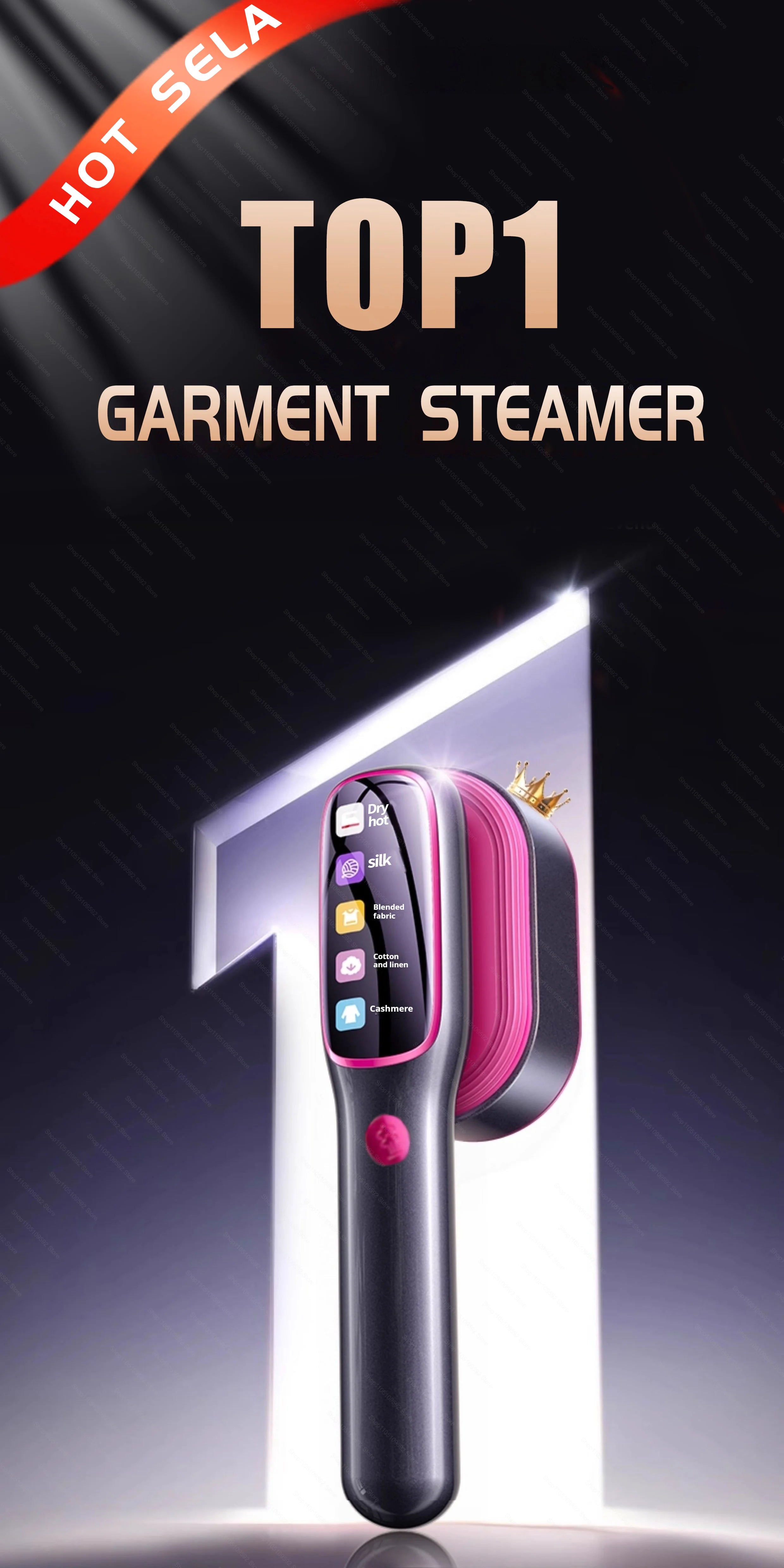 Portable Garment Steamer & Steam Iron — 1200W Fast Heat, 5-Speed, Anti-Dry Burn