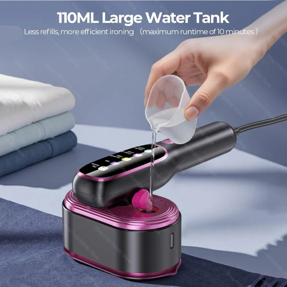 Portable Garment Steamer & Steam Iron — 1200W Fast Heat, 5-Speed, Anti-Dry Burn