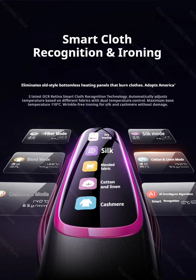 Portable Garment Steamer & Steam Iron — 1200W Fast Heat, 5-Speed, Anti-Dry Burn